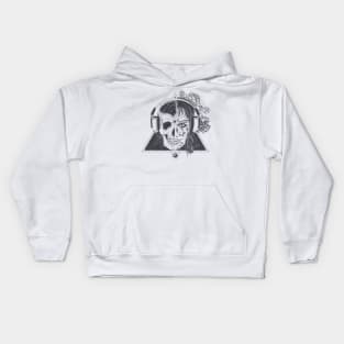 Dj Skull Girl Kids Hoodie